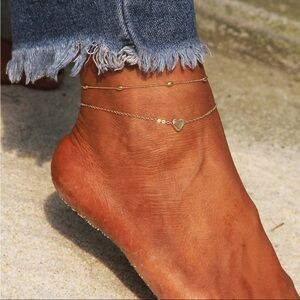 Gold Heart Anklet